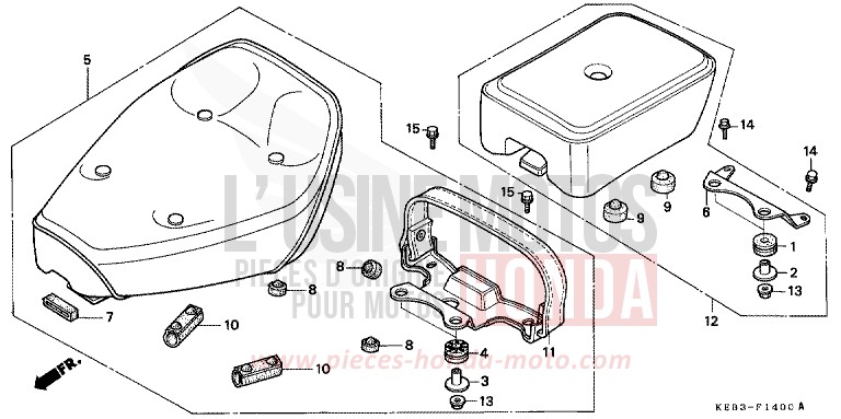 SITZ von CB1300 Super Bold'or ABS SCHWARZ (NH1) von 1995
